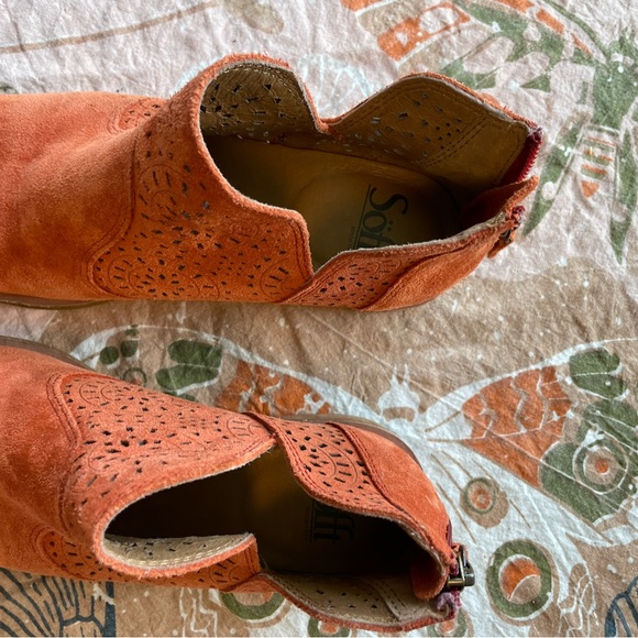 Soft boots orange suede - Picture 4 of 11